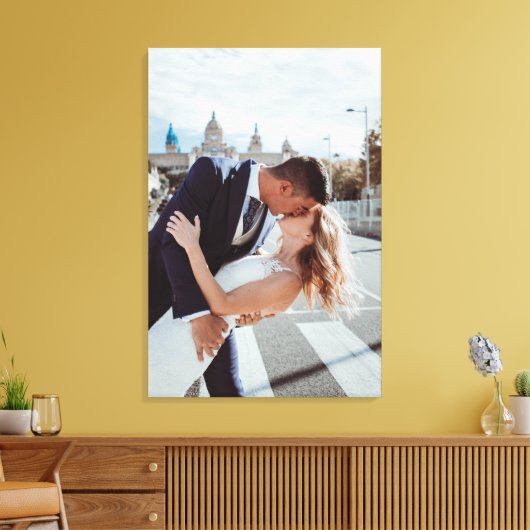 Bruiloft Dag Gepersonaliseerde foto Canvas Print (Insitu (Woonkamer))