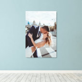 Bruiloft Dag Gepersonaliseerde foto Canvas Print (Insitu (Houten vloer))