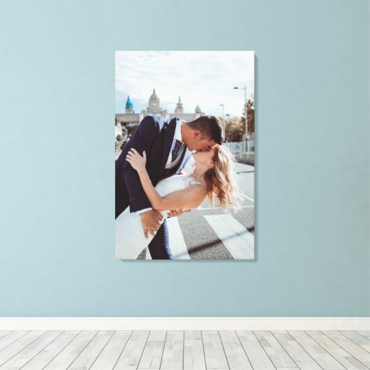 Bruiloft Dag Gepersonaliseerde foto Canvas Print (Insitu (Houten vloer))