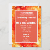 Bruiloft Dag Heldere Kleurrijke Custom Foto Kaart (Achterkant)