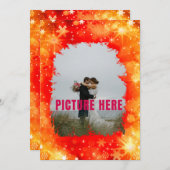 Bruiloft Dag Heldere Kleurrijke Custom Foto Kaart (Voorkant / Achterkant)