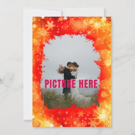 Bruiloft Dag Heldere Kleurrijke Custom Foto Kaart