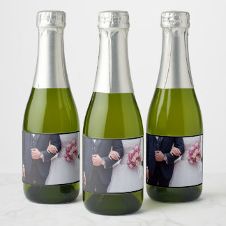 Bruiloft dag mini mousserende wijn labels! sparkling wijnetiket