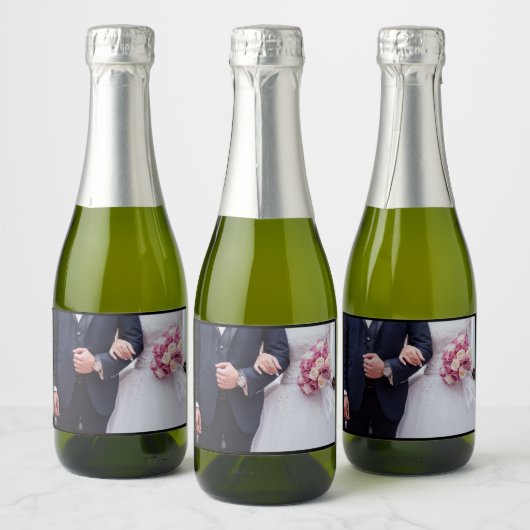 Bruiloft dag mini mousserende wijn labels! sparkling wijnetiket (Flessen)
