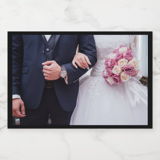 Bruiloft dag mini mousserende wijn labels! sparkling wijnetiket (Enkel label)