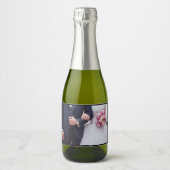 Bruiloft dag mini mousserende wijn labels! sparkling wijnetiket (Voorkant)