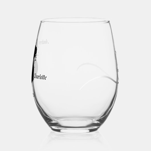 Bruiloft dag om te onthouden bruid & bruidegom wijnglas zonder voet (Links)