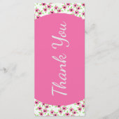 Bruiloft dag reisschema Dank u kaart (Voorkant)