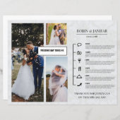 Bruiloft dag reisschema tijdlijn Sjabloon (Voorkant / Achterkant)