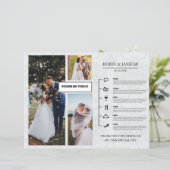 Bruiloft dag reisschema tijdlijn Sjabloon (Staand voorkant)