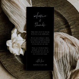 Bruiloft Dag Welkom en dank u Plaats Kaart