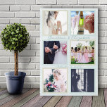 Bruiloft Dag Zes Foto Keepsake Grote Muur Acryl Muurkunst<br><div class="desc">Grote trouwfoto's aandenken aan de muur. Upload zes favoriete foto's van de trouwdag naar vierkante sjablonen op deze 24 x 36 inch wandhanging gemaakt van langdurig acryl. Beide oriëntaties werken als het onderwerp van de foto in het midden staat. Mogelijk moet u het zelf bijsnijden voordat u gaat uploaden. Bleek...</div>