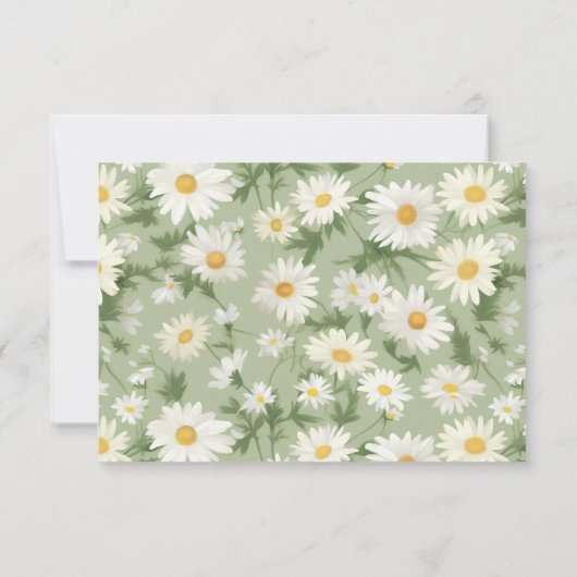 Bruiloft Daisies RSVP (Achterkant)