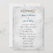 Bruiloft Daisy Macro met gescheurde rand Kaart (Achterkant)