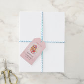 Bruiloft Dank Je Bruidsontbijt Borrelende Roze Dan Cadeaulabel (Met Touw)