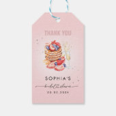 Bruiloft Dank Je Bruidsontbijt Borrelende Roze Dan Cadeaulabel (Achterkant)