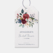 Bruiloft Dank Je Florale Script Cadeaulabel (Voorkant)