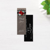 Bruiloft Dank je kaart Bladwijzer Favor Red Roses (Bureau)