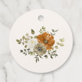 Bruiloft Dank Je Rustieke Herfstbloemen Bedankjes Labels (Achterkant)