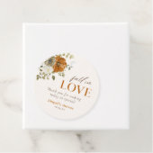 Bruiloft Dank Je Rustieke Herfstbloemen Bedankjes Labels (In situ)