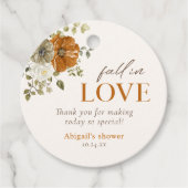 Bruiloft Dank Je Rustieke Herfstbloemen Bedankjes Labels (Voorkant)