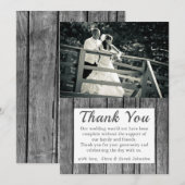 Bruiloft Dank Kaarten met Landelijke Foto (Voorkant / Achterkant)