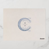 Bruiloft Dank U Art Nouveau door Mucha Folie Feestdagen Briefkaart (Achterkant)