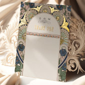 Bruiloft Dank U  Art Nouveau door Mucha Folie Feestdagen Briefkaart