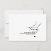 Bruiloft dank u bericht kalligrafie script Kaart (Voorkant)