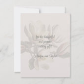 Bruiloft Dank u Bericht Zuidelijke Magnolia Kaarte Bedankkaart (Achterkant)