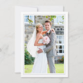 BRUILOFT DANK U borstel lettered script bord grijs Kaart (Achterkant)