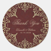 Bruiloft Dank u Bourgondië Goud Elegant 