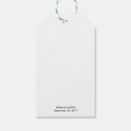 Bruiloft Dank u Cadeau Label - Kraft Cadeaulabel (Achterkant)