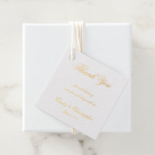 Bruiloft Dank u Elegant Handschrift Script Chic Bedankjes Labels (Met doos)