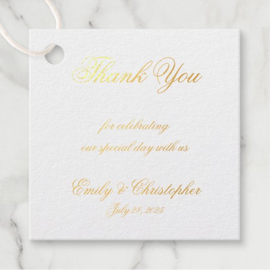 Bruiloft Dank u Elegant Handschrift Script Chic Bedankjes Labels (Voorkant)