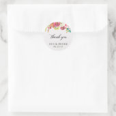 Bruiloft Dank u Favor Sticker Bloemen Waterverf (Tas)