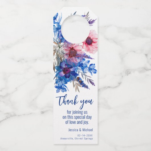 💍Bruiloft dank u Flessenhanger (Voorkant)