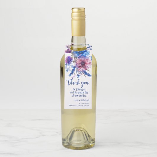 💍Bruiloft dank u Flessenhanger (Op fles)