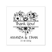 Bruiloft Dank u Foraal Thema Zelfinktende Stempel (Design)