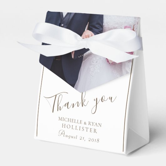 Bruiloft Dank u  Foto Bedankdoosjes (Voorkant Zijde)