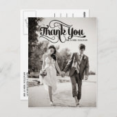 bruiloft Dank u Foto Briefkaart (Voorkant / Achterkant)
