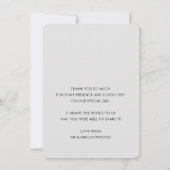 BRUILOFT DANK U foto elegante kalligrafie Bedankkaart (Achterkant)