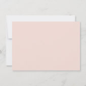 BRUILOFT DANK U foto elegante zwarte blush roze Bedankkaart (Achterkant)