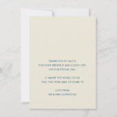 BRUILOFT DANK U foto kalligrafie hot pink Bedankkaart (Achterkant)