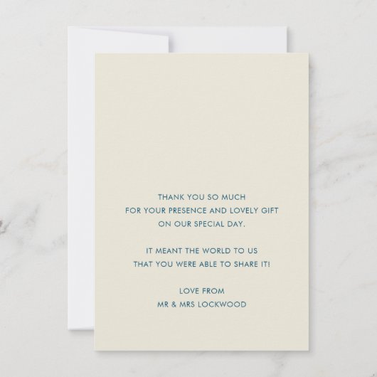 BRUILOFT DANK U foto kalligrafie hot pink Bedankkaart (Achterkant)