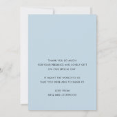 BRUILOFT DANK U foto kalligrafie ombre eend ei Bedankkaart (Achterkant)