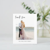 Bruiloft dank u foto minimalistische romantische K (Staand voorkant)