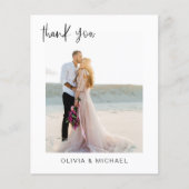 Bruiloft dank u foto minimalistische romantische K (Voorkant)