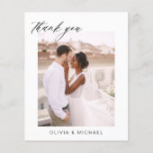 Bruiloft dank u foto minimalistische romantische K (Voorkant)