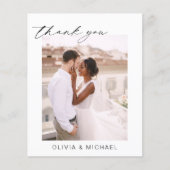 Bruiloft dank u foto minimalistische romantische K (Voorkant)